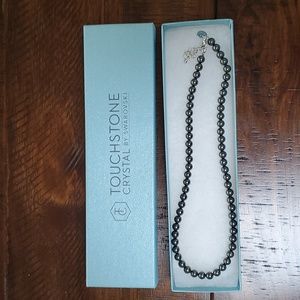 NWOT Touchstone Crystal Grey Pearl Necklace